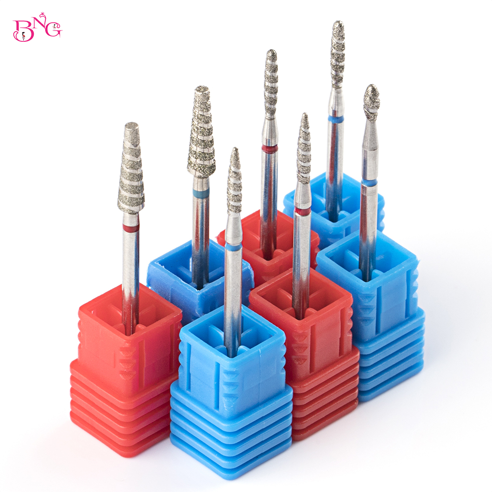 5 unids/lote brocas de diamante para uñas Tornado llama cutícula broca Pro brocas de archivo eléctrico ruso para manicura y pedicura de uñas 3/32''