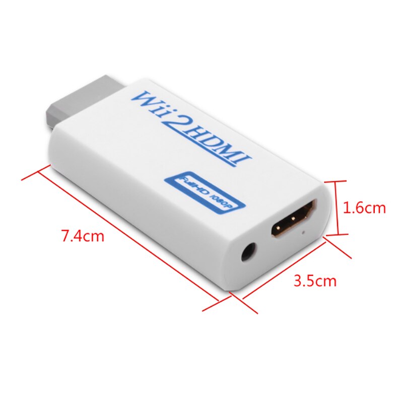 Voor Wii Naar Hdmi Converter, 1080P Hd Output Aansluiting Adapter, 3.5Mm Jack O Uitgang Converter