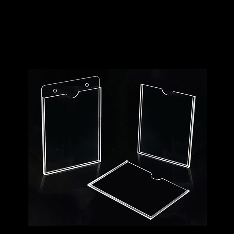1pcS A4 Double-layer acrylic slot Transparent photo frame Card slot Insert Clear box plexiglass plate Acrylic Picture frame