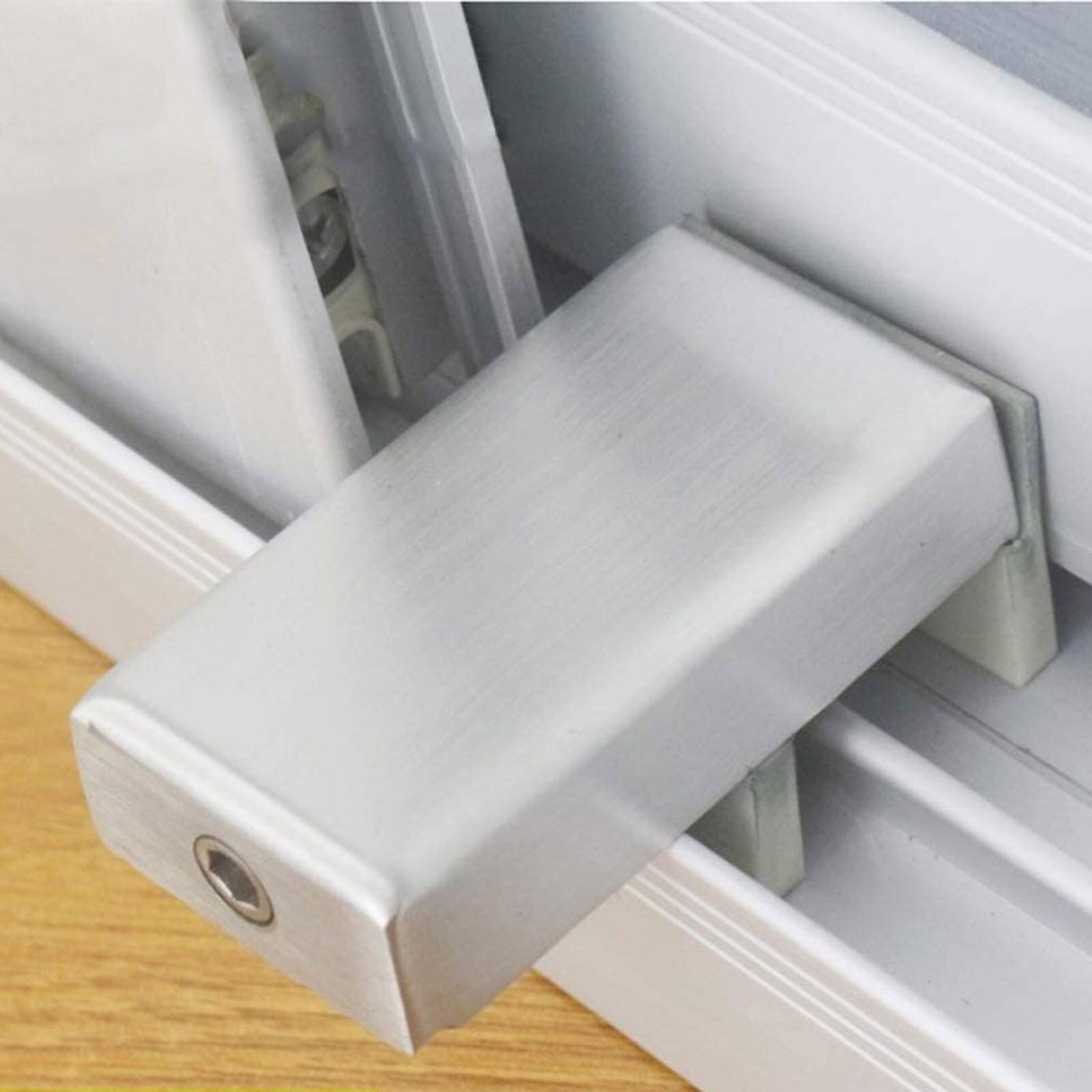Small Aluminum Alloy Adjustable Sliding Window Lock Door Frame Safety Lock Sliding Door Stopper Window Hardware Accessories#40