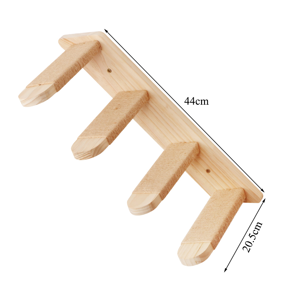 Kat Hangmat Hout En Sisal Touw Muur Gemonteerd Voor Grote Katten Of Kitty, Springplanken, Zitstokken Meubels Slapen: Roze