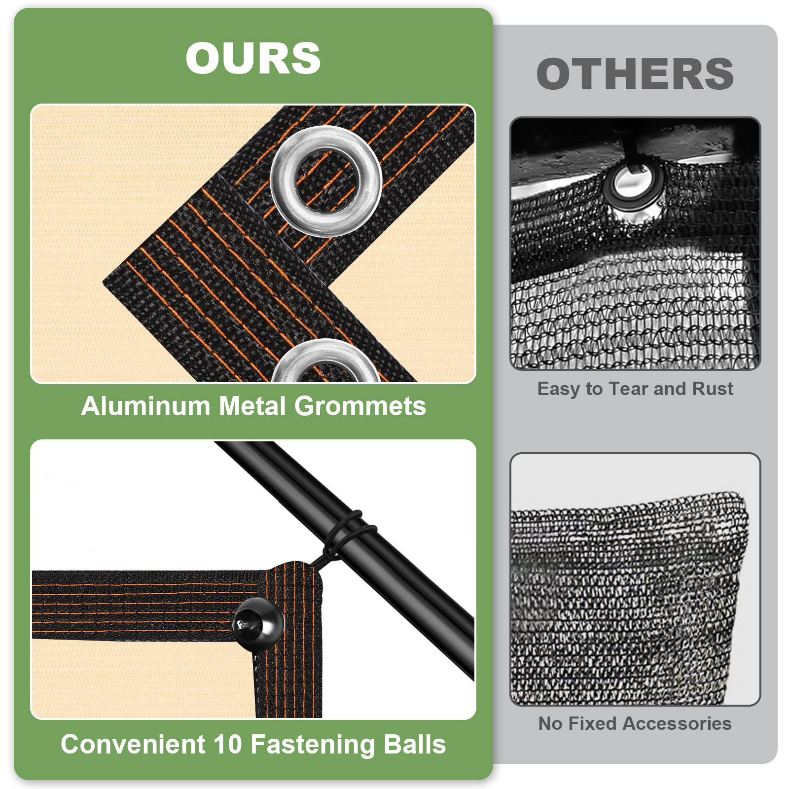 Schaduwdoek 90% Zonnescherm Stof Privacy Scherm Afdekking Met Grommets Terraskap Net Voor Tuin Buiten Pergola