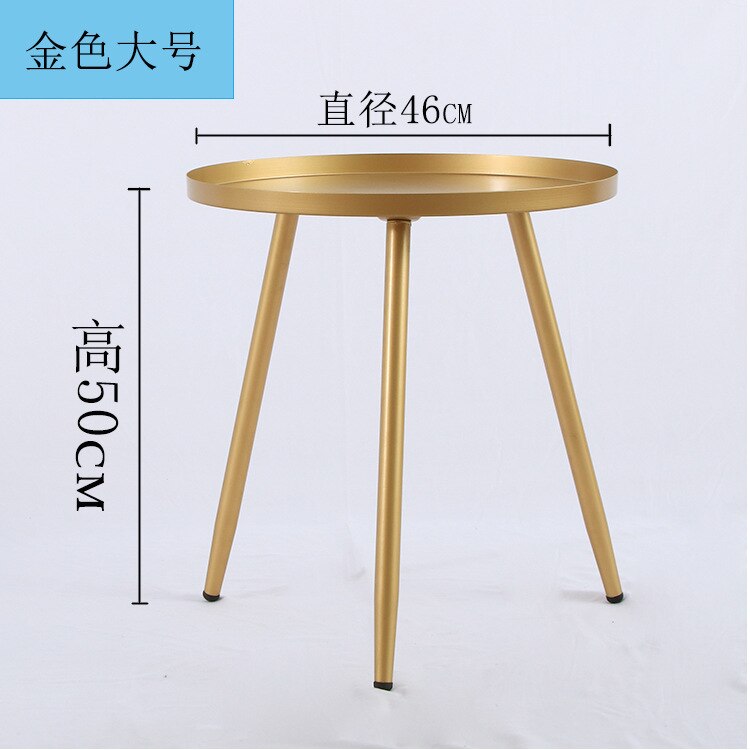 Small Coffee Table Modern Minimalist Sofa Living Room Side Balcony Coffee Table Bedside Triangle Small Round Table Table Coffee: Gold tuba