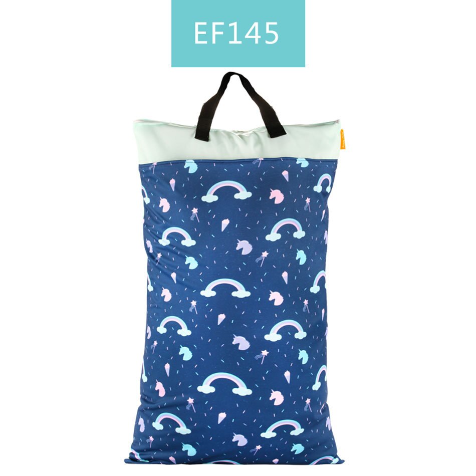 Bolsa de cubo grande para colgar pañales de tela, insertos de pañales de lavandería con dos cremalleras, impermeable, reutilizable, 1 pieza: EF145