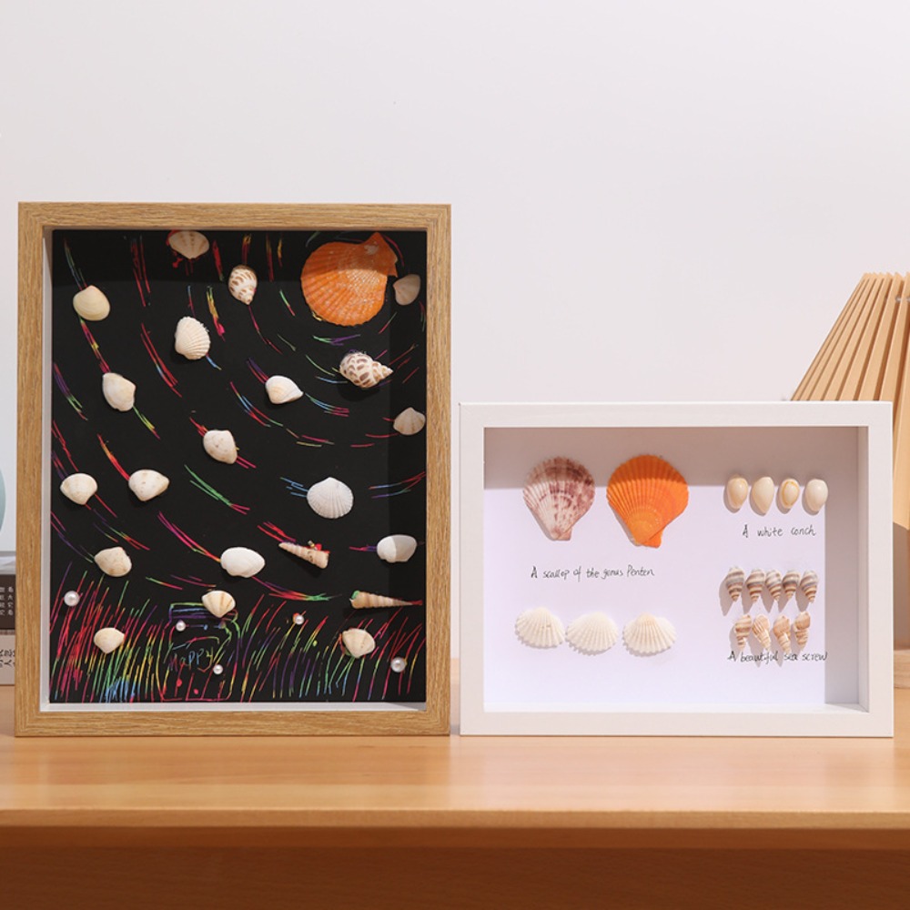 3/5 cm tiefer, transparenter Schattenkastenrahmen, Blumenstrauß-Display, Blumenkoffer, tief für Bastelarbeiten, 3D-Bild, Erinnerungsstücke, Memory, Holztischplatte