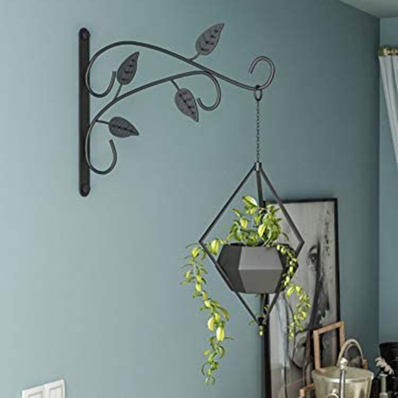 2 stuks hangmandbeugels plantenhaak van metaal voor buiten, tuin, zware wandhaak voor plantenbak, bloemenhanger, vogelvoederbak
