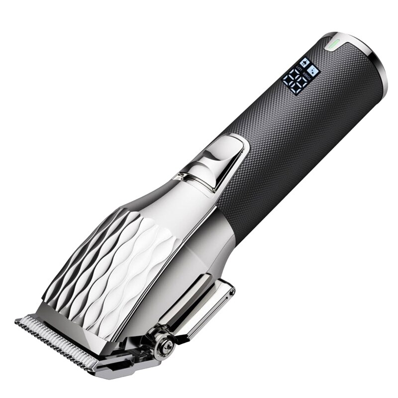 Mannen Professionele Oplaadbare Tondeuse Kapper Aanpassing Salon Machine Tondeuse Lcd Diaplay Elektrische Haar Snijgereedschap
