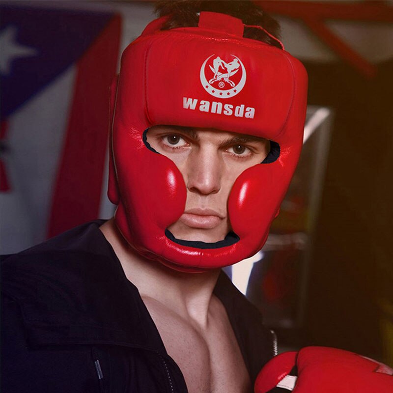 sparke bokse hjelm til voksne låve pu hodeplagg karate muay thai guantes de boxeo mma sanda hodebeskyttelse treningsutstyr