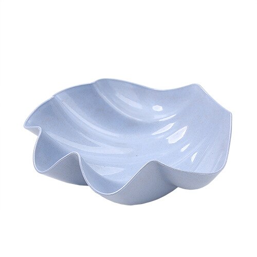Candy Snacks Nuts Seeds Dry Fruits Plastic Plates Dishes Bowl Breakfast Tray Home Kitchen Supplies Fruit Organizer Storage: Blue shell