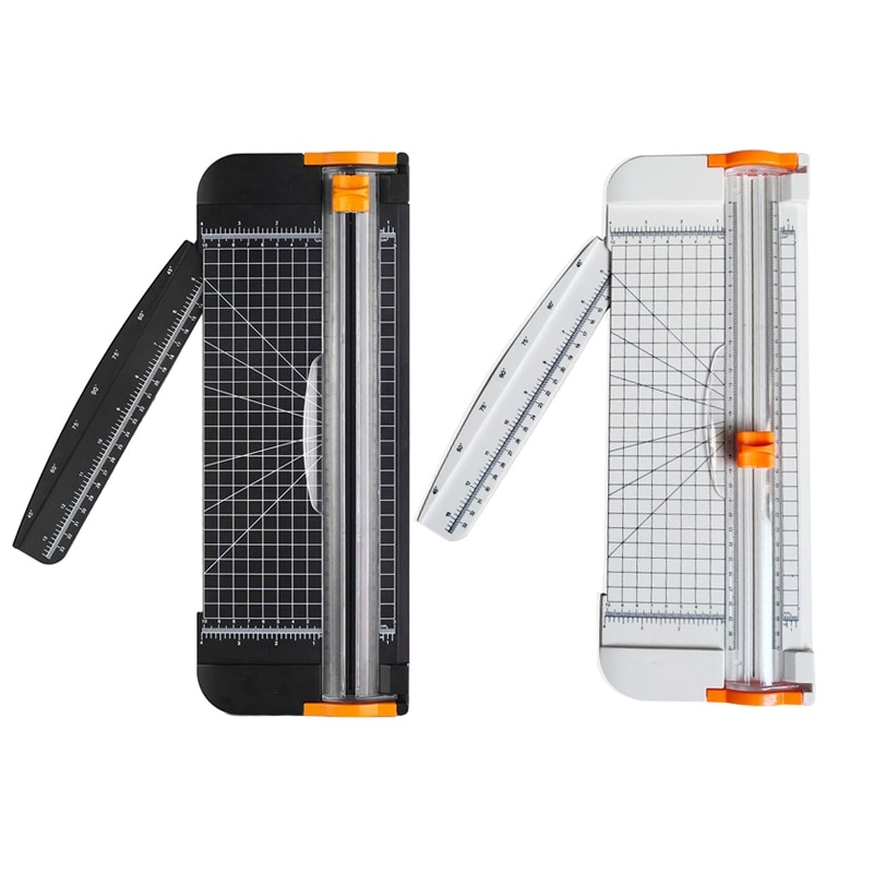 2Pc Paper Trimmer Paper Photo Cutter Portable Plastic Scrapbook Trimmers Cutter Office Cutting Mat Machine for A4 Paper: Default Title