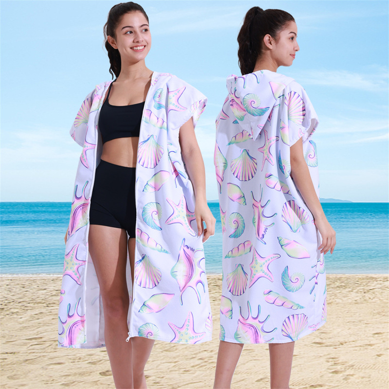 Strandtuch mit Kapuze für Männer und Frauen, Kapuzenhandtücher, Bademantel für Erwachsene, schnell trocknend, leicht, weich, Mikrofaser-Poncho, Bademantel: Gelb