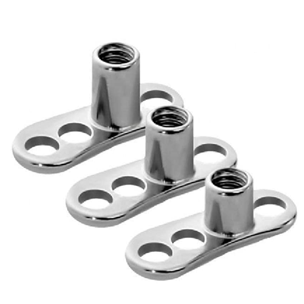 20 piezas 16G titanio base de ancla dérmica piel buzo superficie barra Piercings Micro Piercing dérmico superficie Piercing joyería del cuerpo