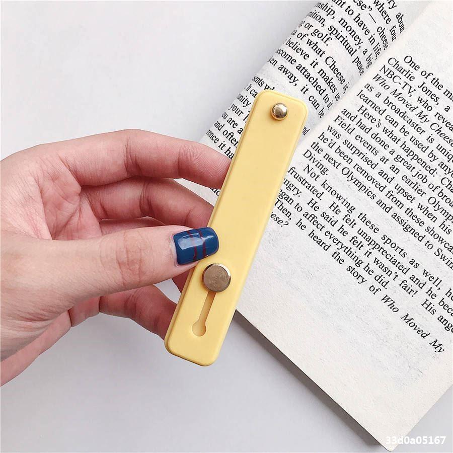 Candy Kleur Mobiele Telefoon Geval Beugel Polsband Ondersteuning Push Stretch Silicone Wrist Band Hand Vinger Grip Socket Houder: Yellow
