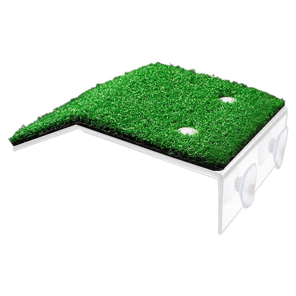 Turtle Platform Bathing For Small Reptile Fish Tank Float Decoration Pet Supplies Aquarium Slope Simulated Lawn Rest Suction Cup