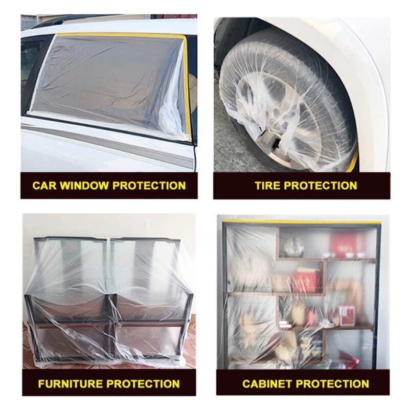 Pellicola per mascheratura pre-nastrata protettiva in plastica autoadesiva da 20M per verniciatura automatica applicazioni automobilistiche decorazioni per la protezione dei mobili