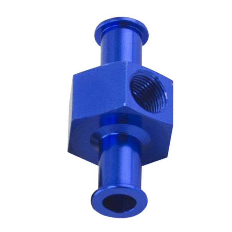 3/8\" Metal Fuel Pressure Gauge Inline Barb Adapter Connector with 1/8\" Port H8WE
