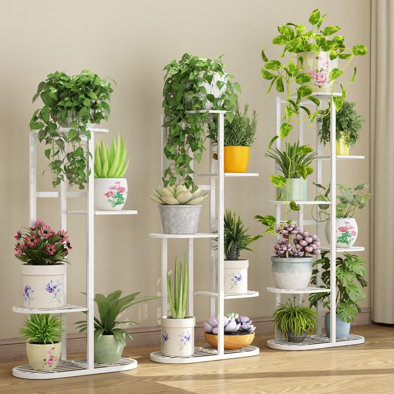 Smedejerns blomsterhylde stue soveværelse blomsterreol flerlags indendørs specialtilbud jern balkon blomsterhylde hylder hjem