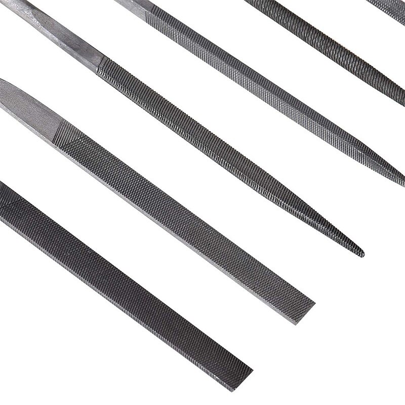 Alloy Steel File Set 16Pcs with Carry Case for for Woodwork and Metal 4 Large File and 12Pcs Needle Files, Soft Rubbery Handle