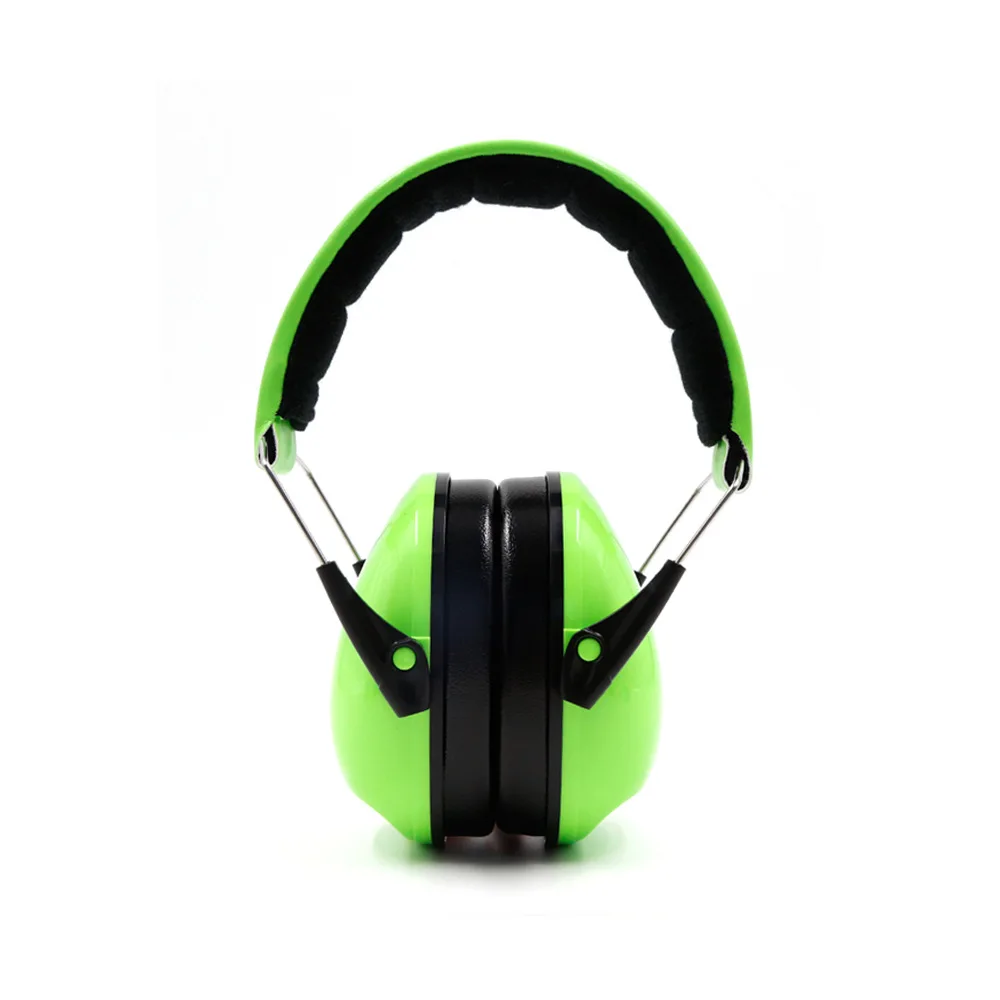 Foldable Hearing Protection Ear Muffs Noise Cancelling Earmuff for Kids Child: green