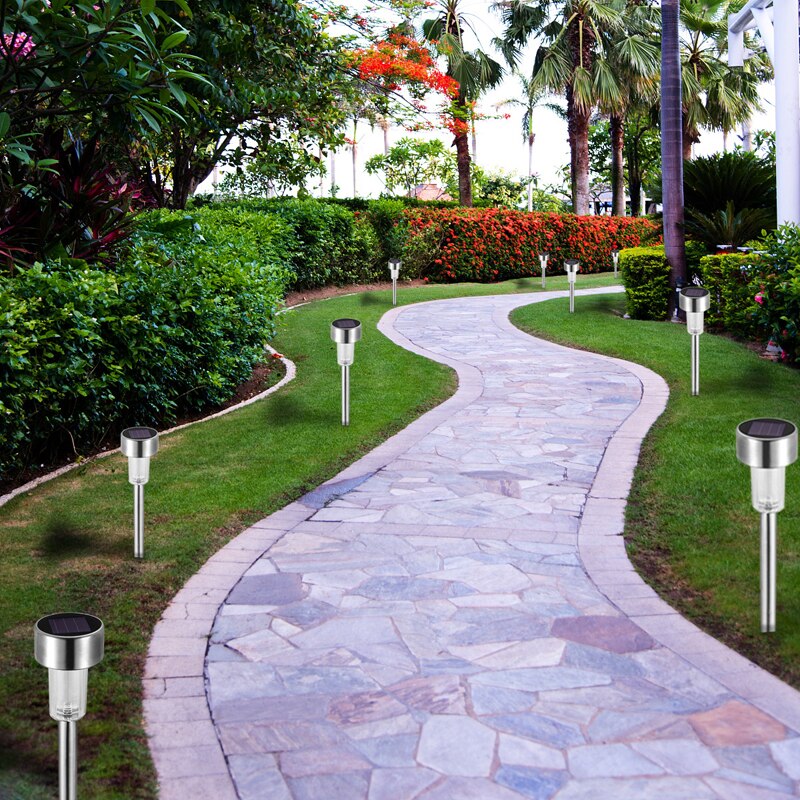 12 Pcs Solar Ondergrondse Licht Led Zonne-energie Lamp Lantaarn Waterdichte Verlichting Voor Path Patio Yard Gazon Straat Decoratie