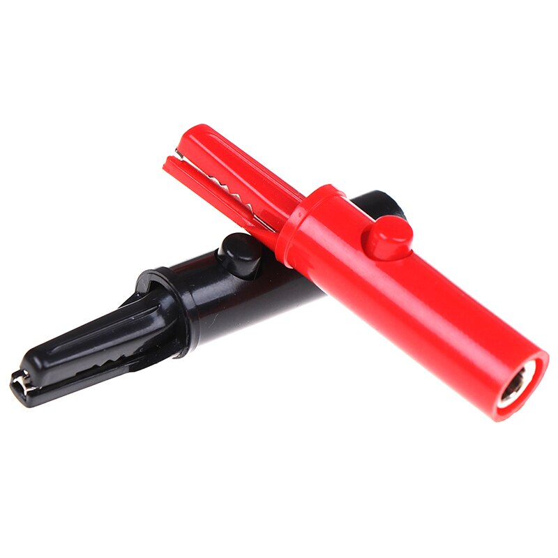 2 Stuks Push Button Type Volledige Beschermende Alligator Clip Voor Professionele Multimeter