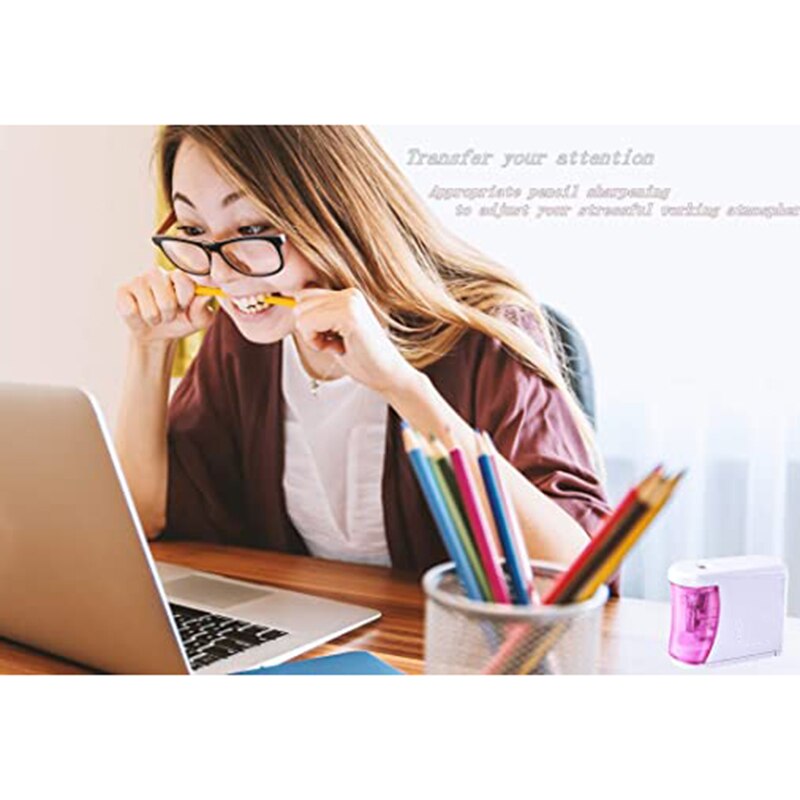 Electric Pencil Sharpener Can Stop Children's Electric Pencil Sharpener Suitable for Student Classroom Without Battery