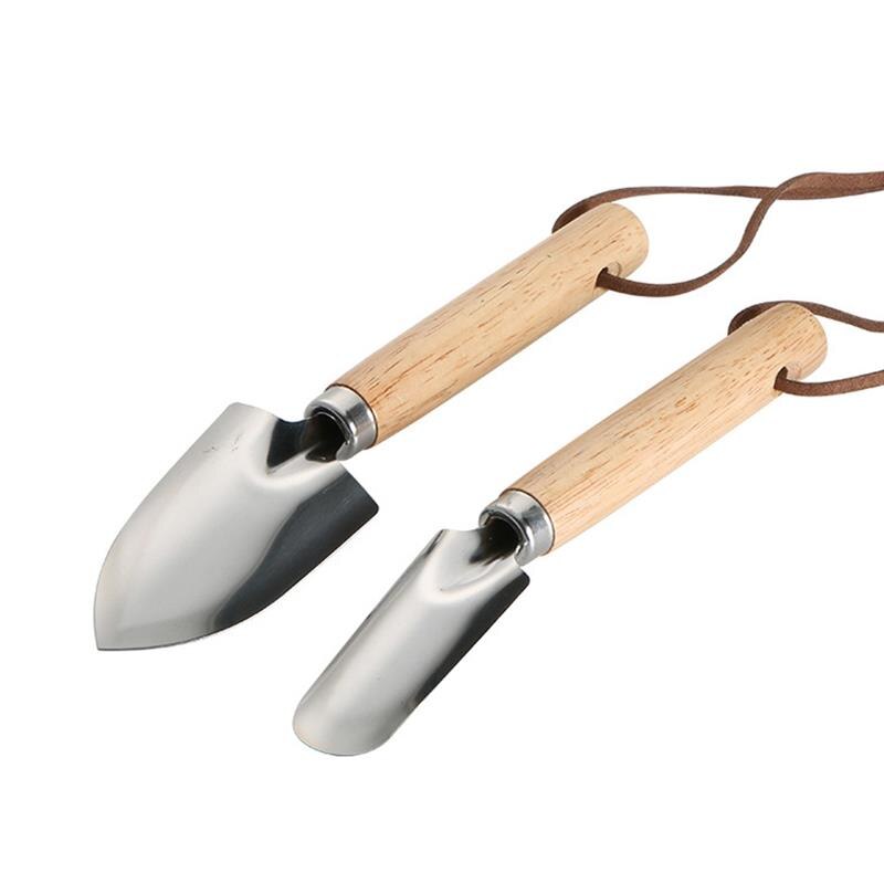 Sale1PC/Set Mini Garden Hand Tool Kit Plant Gardening Shovel Spade Rake With Wood Handle Metal Head For Gardener