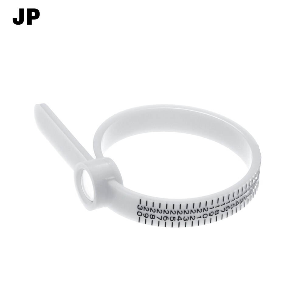 1PC UK/US/EU/JP Ring Ruler Measurer Finger Ring Gauge Tester With Magnifier Jewellery Making Ring Band Men and Womens: Magnifier-JP