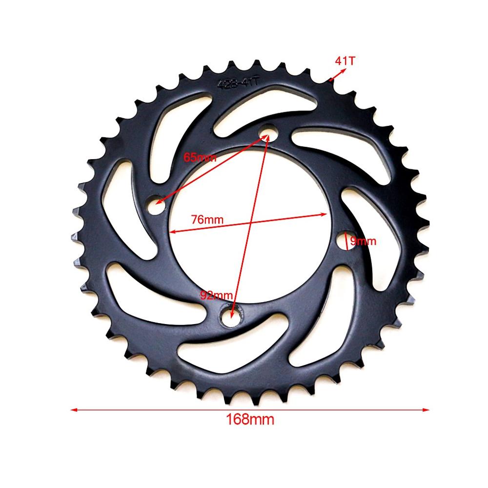 17MM 14T 15T 16T 17T front Sprocket cog +76mm 41T 428 Rear Sprocket + 428 106 Links Chain for ATV Quad Dirt PIT PRO Bike ATV