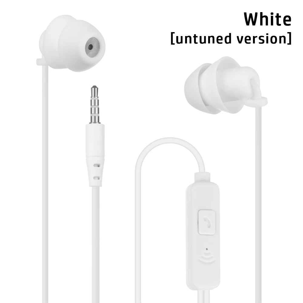 3.5mm Wired Noise Reduction Earphones Stereo Silica Gel In-Ear Headset Sleep Headphones Suitable For Android Phone: Red