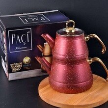 Paçi Metal Kulplu Granit Çaydanlık
