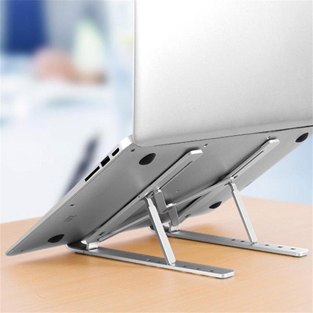 Binmer Tablet Stand - Adjustable Aluminum Laptop Holder - Universal Foldable Desktop Mount