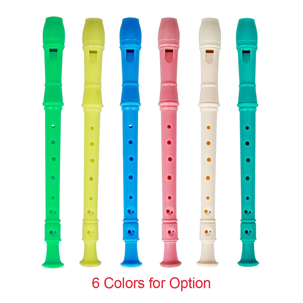 C Key Soprano Recorder ABS Soprano Descant Recorder Clarinet 8 Holes German Style with Fingering Chart Cleaning Stick for Kids