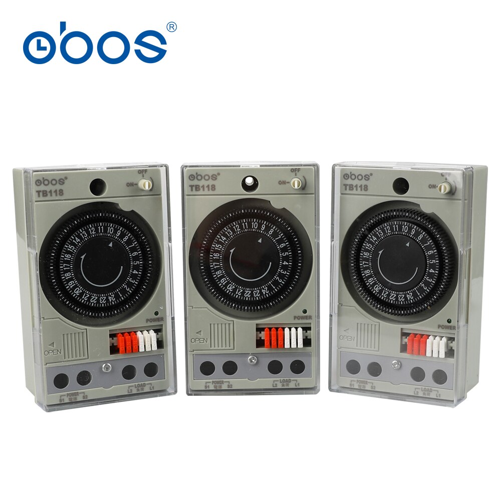 100-240V AC mechanical timer switch with 48 times turn on /off per day timing setting unit 30min