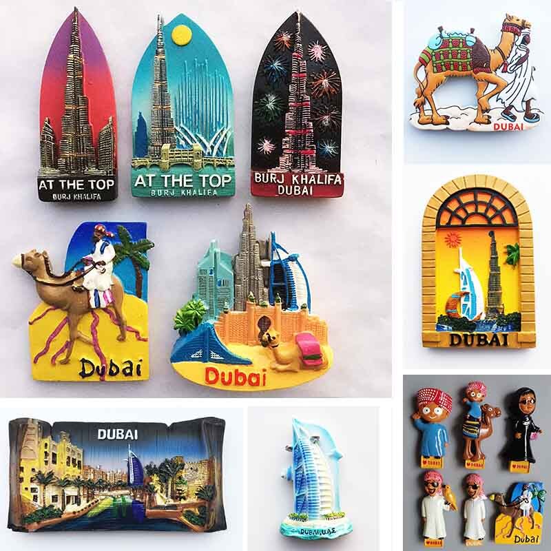 Dubai Toeristische Souvenirs Koelkast Magneten Khalifa-toren Saudi Arabië Koelkast Herdenkingsmunt Magneet Stickers Home Decoratie