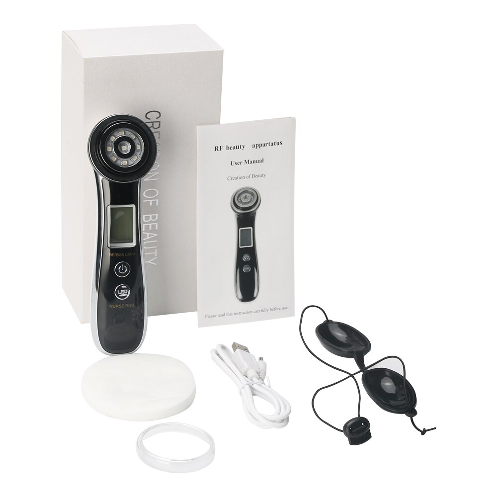 4-IN-1 LED Photon Therapy RF EMS Microvibration Machine Wrinkle Removal Face Lifting Facial Care Massager Beauty Device