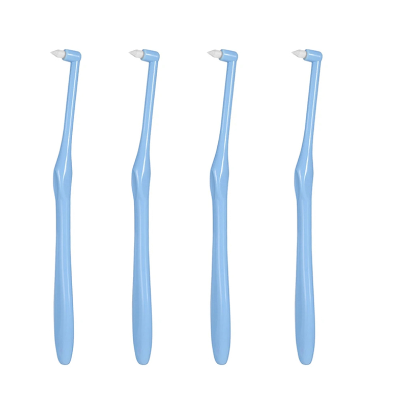 4 Stuks Orthodontische Tandenborstel Puntige Hoofd Zacht Haar Correctie Schoon Tanden Gap Floss Mondhygiëne Tanden Beugel Tandenborstels: MULTI