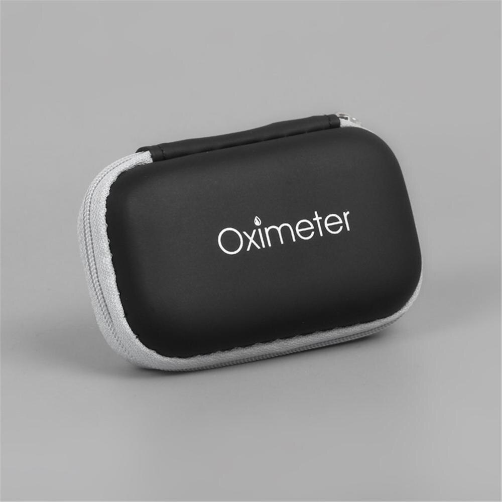 Oxímetro neutro con caja de pulso, oxímetro portátil resistente al agua y a la protección, oxímetro con caja para guardar la yema del dedo
