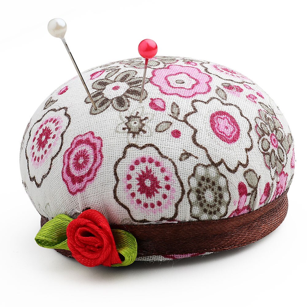 Hjemme-diy-nålepude håndværksværktøj elastisk rem synåleholder blomsterfarve kvinder søm håndarbejde tilbehør nålepude