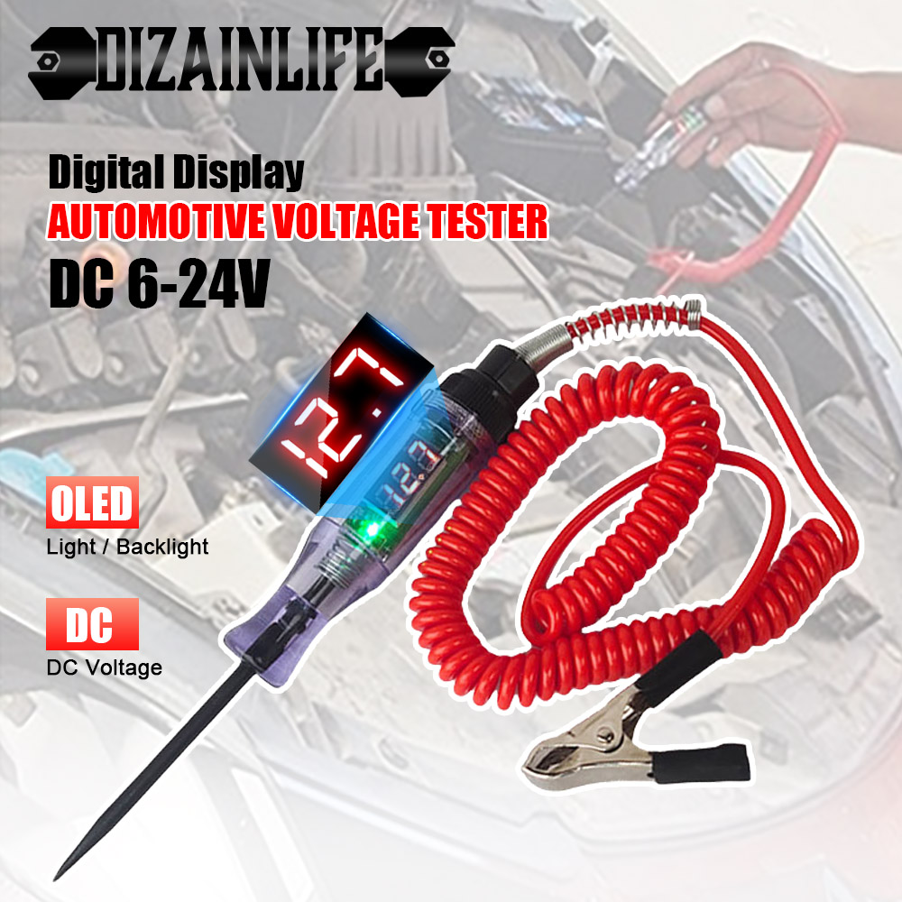 Testador de circuito de tensão de caminhão de carro, ferramentas automáticas 6v 24v, sonda de diagnóstico de carro, caneta de teste, lâmpada, ferramentas de medição elétrica