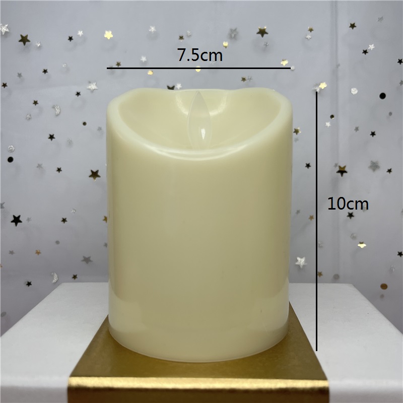 Bougies Led vacillantes sans flamme, photophore, batterie, lampe électronique votive, décoration d'intérieur pour Halloween: blanc chaud