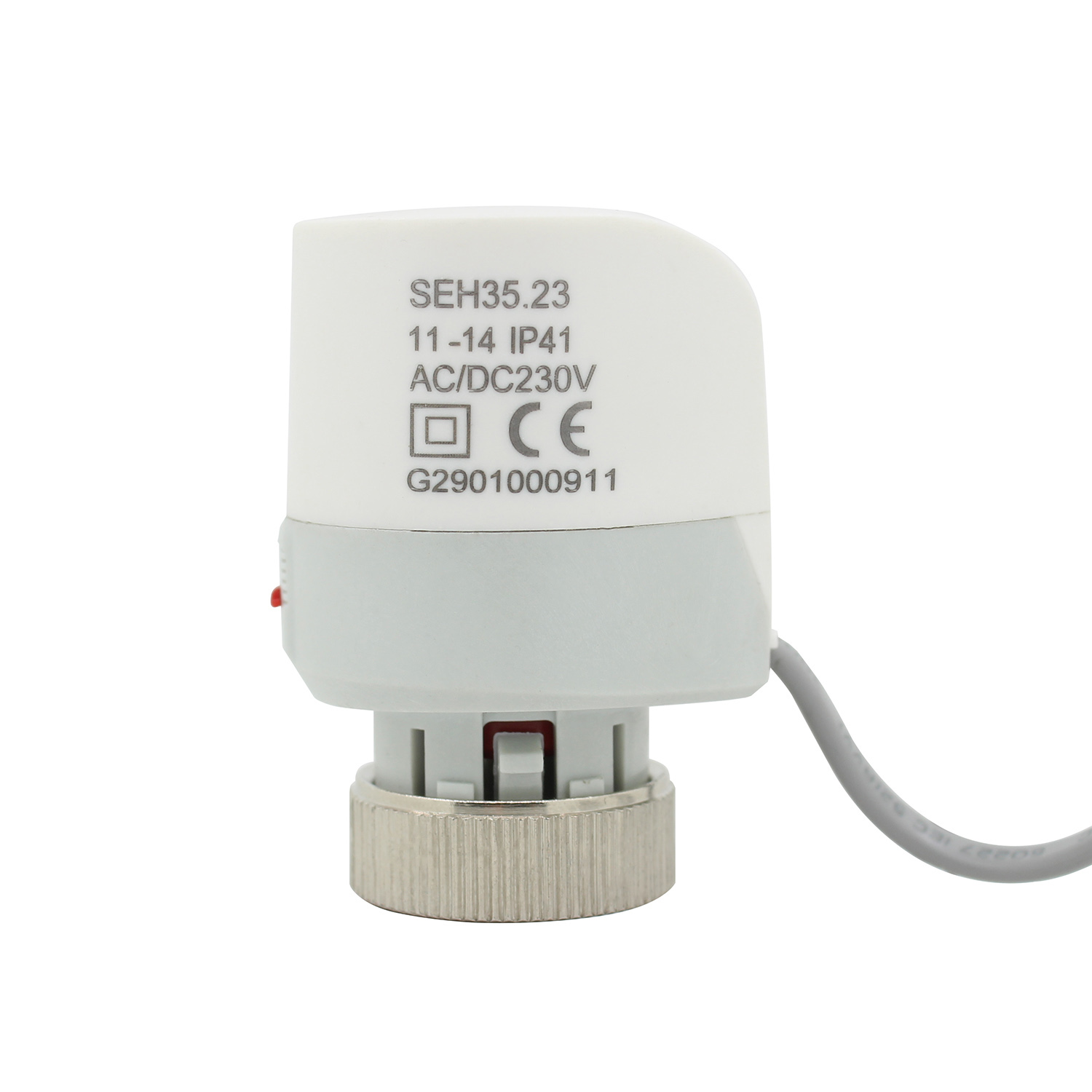 Elektrische thermische antrieb 230V 24V NC KEINE ventil kopf für thermostat verteiler fußbodenheizung heizkörper normalerweise geöffnet geschlossen: Grau / 24 V