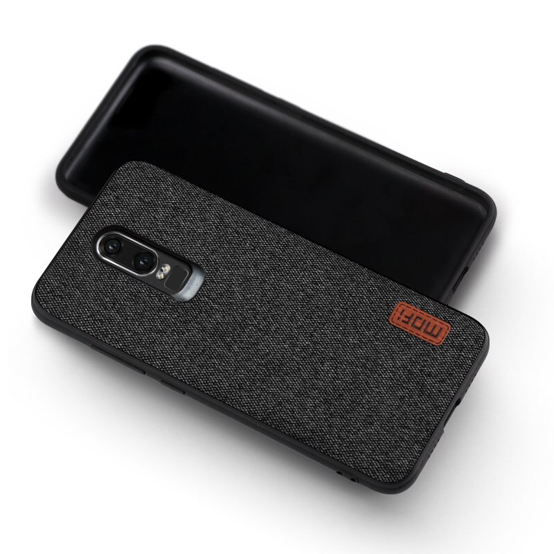 One plus 6 funda oneplus 6 funda trasera dura protectora estilo empresarial coque fundas MOFi original 1 + 6 funda oneplus 6: black