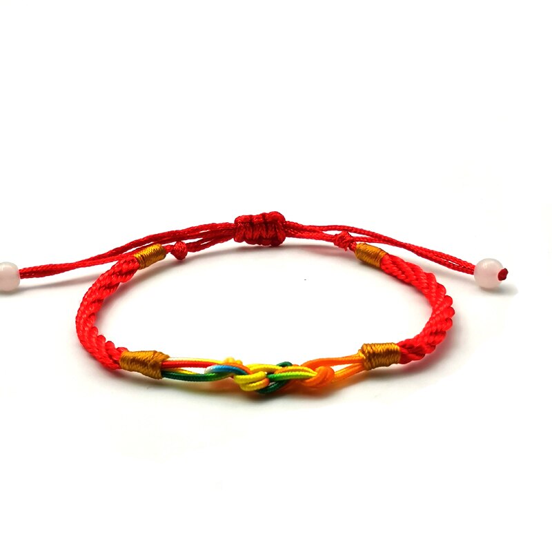 Minimalist Handmade Red Thread Bracelet Women Lucky Braided Rope Bracelet Femme Hand Chain 7 Knot Jewelry: 3 2