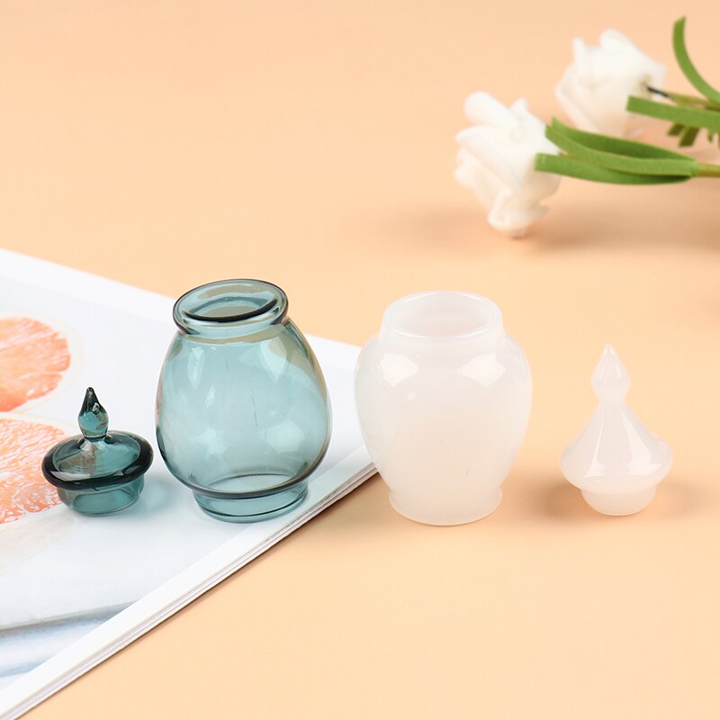 Transparant 1/12 Schaal Dollhouse Miniatuur Glazen Pot Snoep Simulatie Snoep Fles Model Speelgoed Pretend Speelgoed Voor Home Kitchen Decor