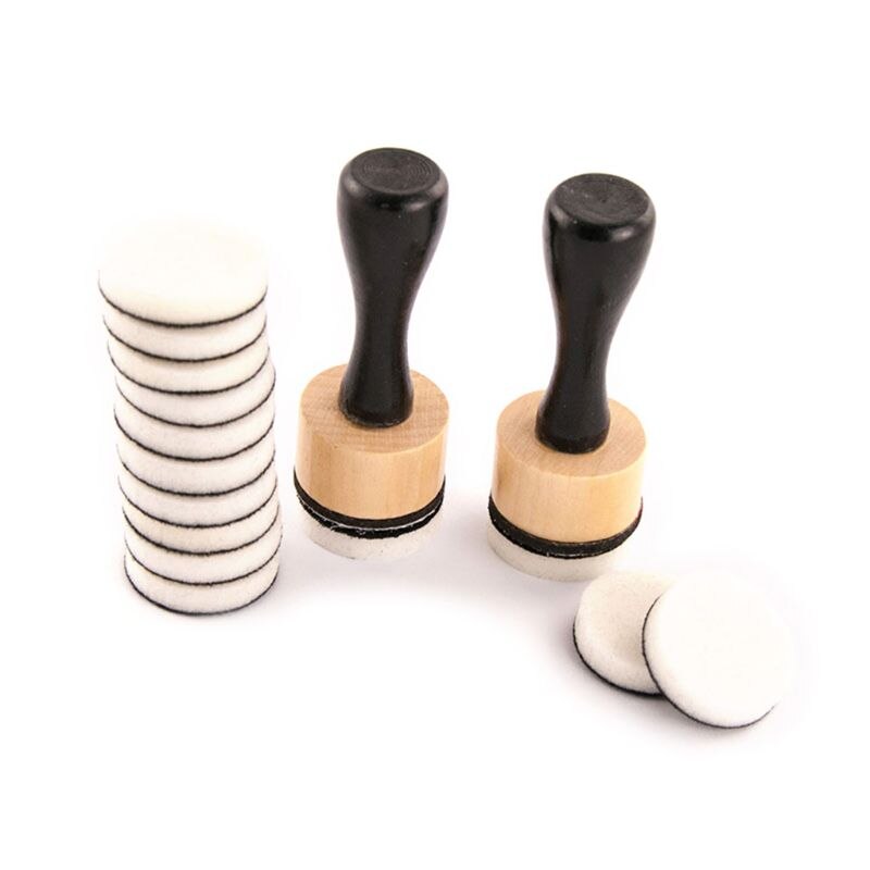 Mini Ink Paints Mixing Blending Tools Round Foam Refills Set for Paper Craft Card Making Scrapbooking 090C: white