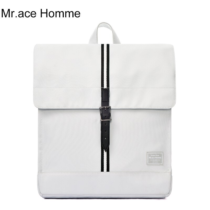 Mah Brand White Small Square Backpack Women School Backpack For Girl Waterproof Fabric Travel Bag Mini 13inch Cloth Bagback: Silver