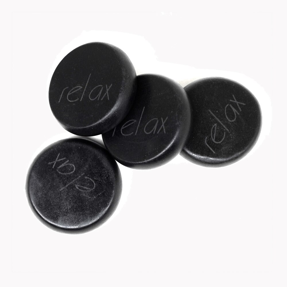 Engraved Basalt Stone Massage Relax Body massager Volcano Rock Tool Health Beauty Salon SPA with heater bag 20pcs/set
