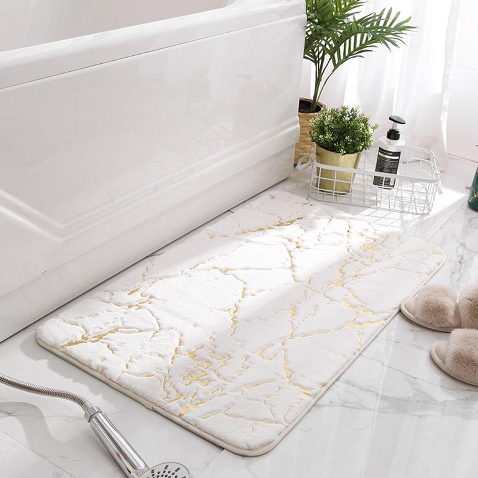 Non-Slip Bath Mats Super Absorbent Shower Bathroom Carpets Soft Toilet Floor Mat Bathroom Rug