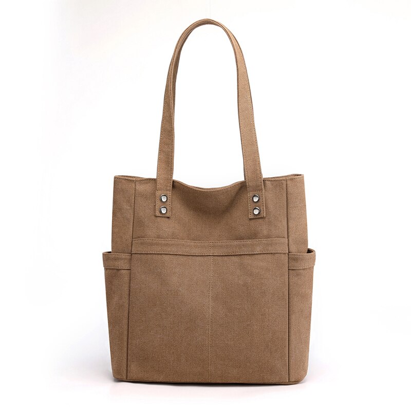 Zomer Casual Crossbody Tassen Voor Vrouwen Canvas Tote Bag Lady Messenger Vrouw Handtassen Mode Schouder Doek Portemonnees: Coffee